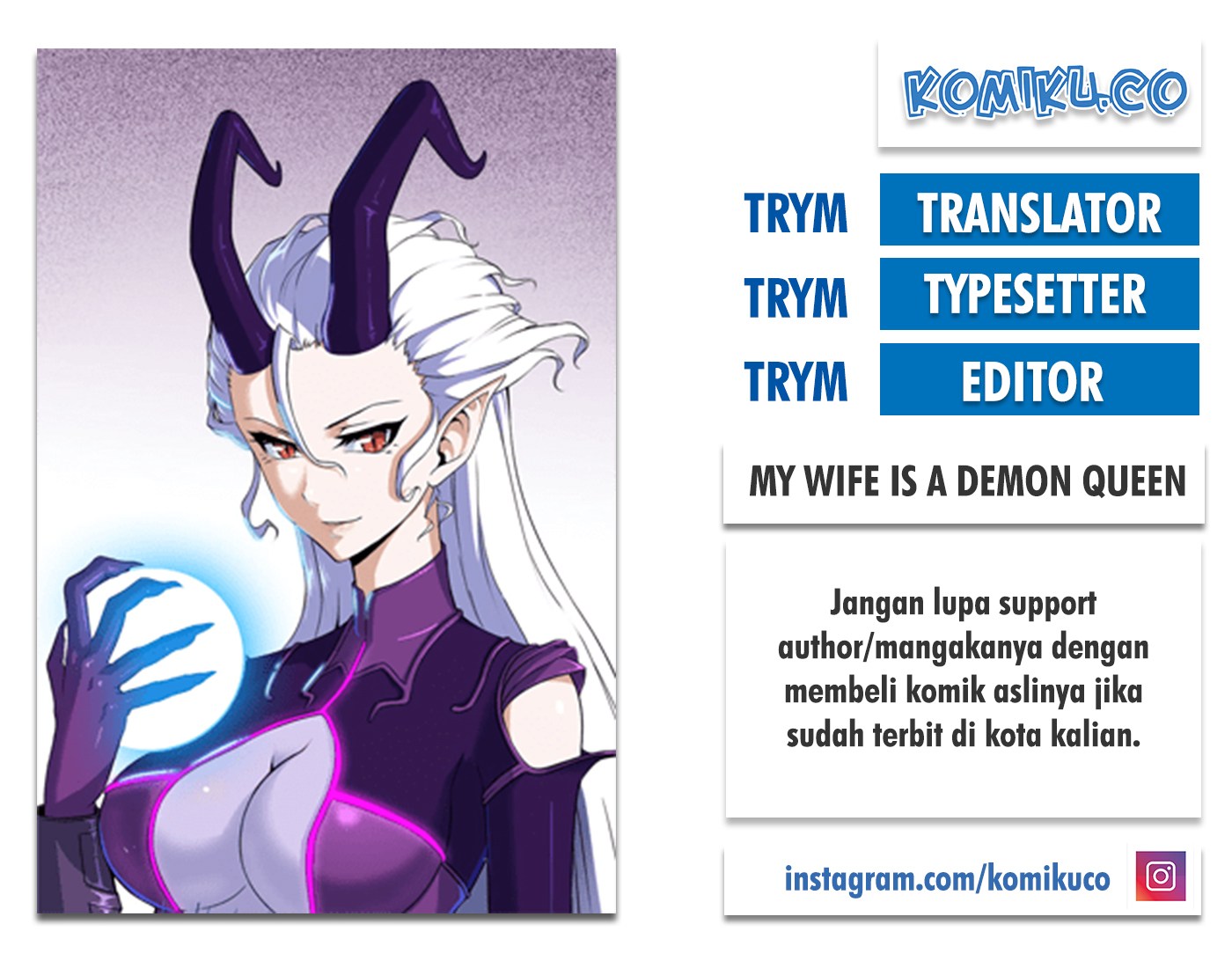 My Wife is a Demon Queen Chapter 190 Bahasa Indonesia
