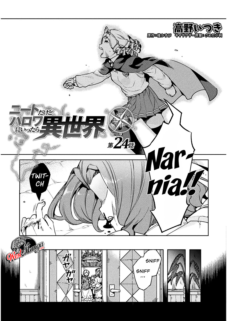 NEET dakedo Hello Work ni Ittara Isekai ni Tsuretekareta Chapter 24 Bahasa Indonesia