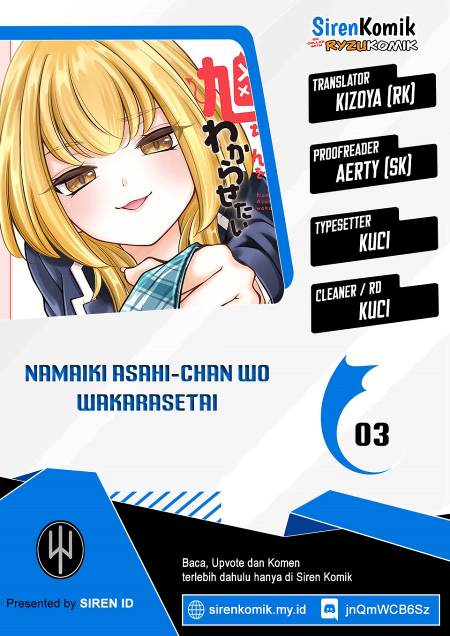 Namaiki Asahi-chan wo Wakarasetai Chapter 03 Bahasa Indonesia