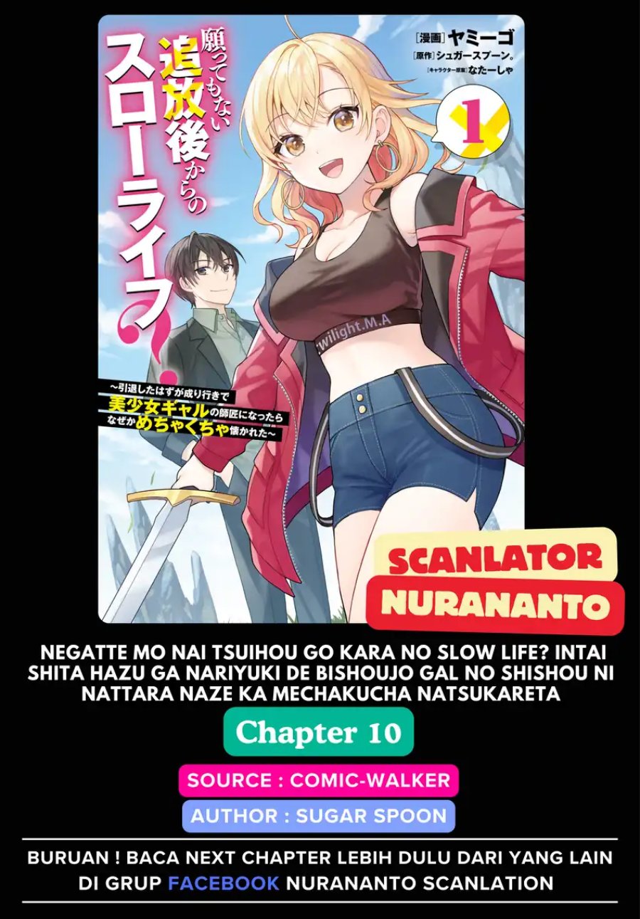 Negatte mo Nai Tsuihou Go kara no Slow Life? Intai Shita Hazu ga Nariyuki de Bishoujo Gal no Shishou ni Nattara Naze ka Mechakucha Natsukareta chapter 10