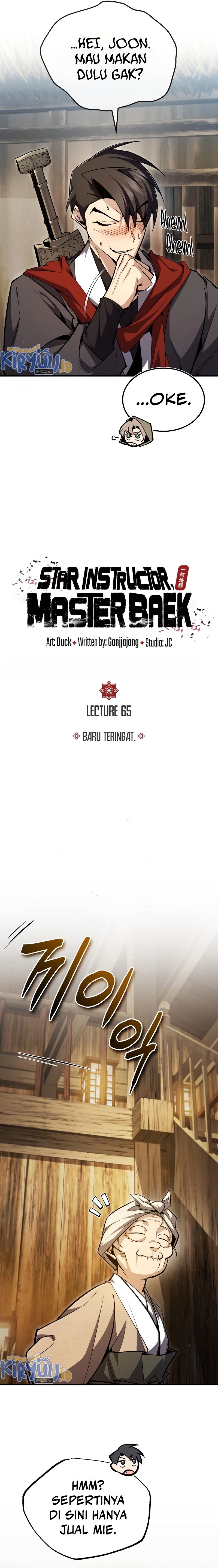 Number One Star Instructor Master Baek Chapter 65 Bahasa Indonesia