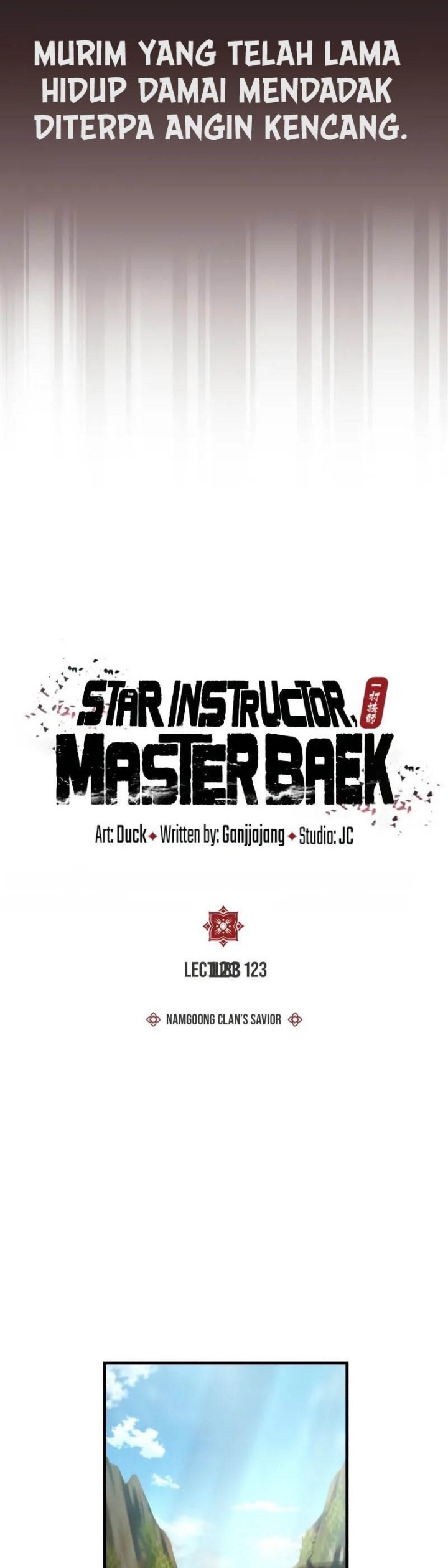 Number One Star Instructor Master Baek Chapter 123 Bahasa Indonesia
