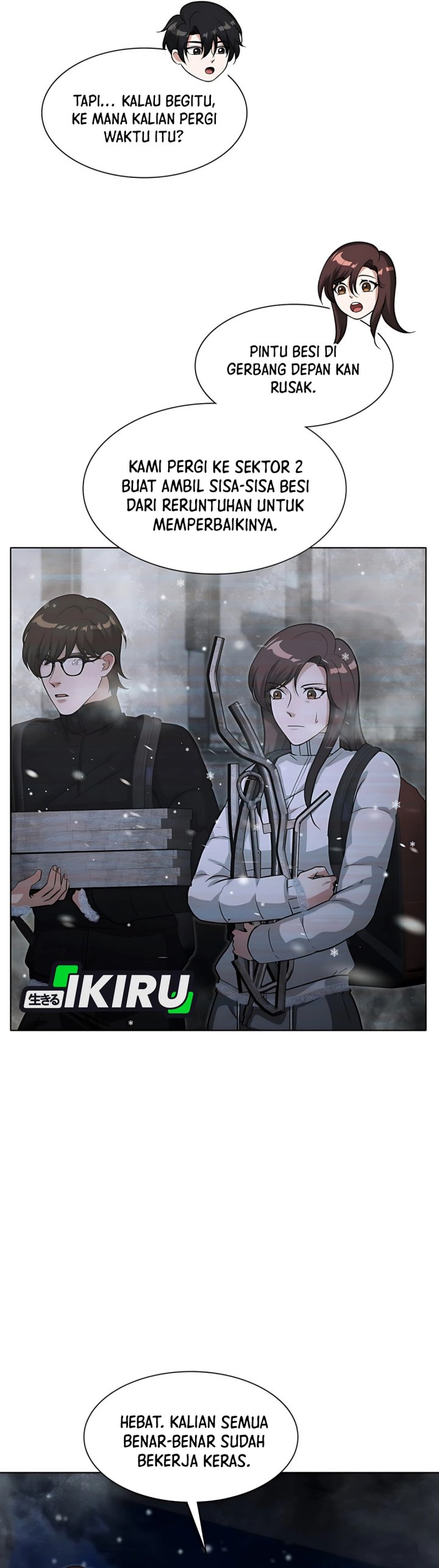 Office Worker in the Ice Age Apocalypse Chapter 30 Bahasa Indonesia