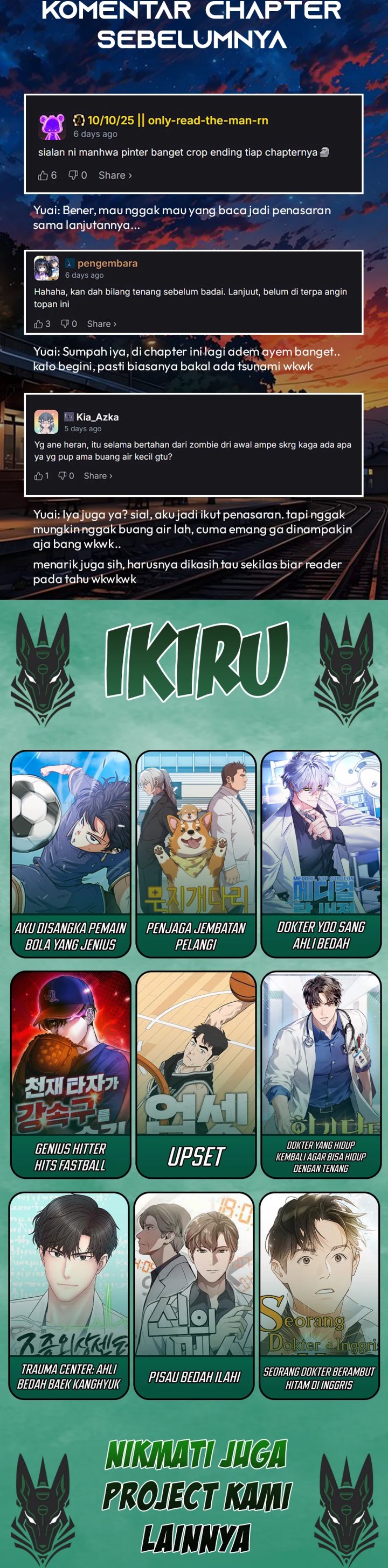 Office Worker in the Ice Age Apocalypse Chapter 30 Bahasa Indonesia