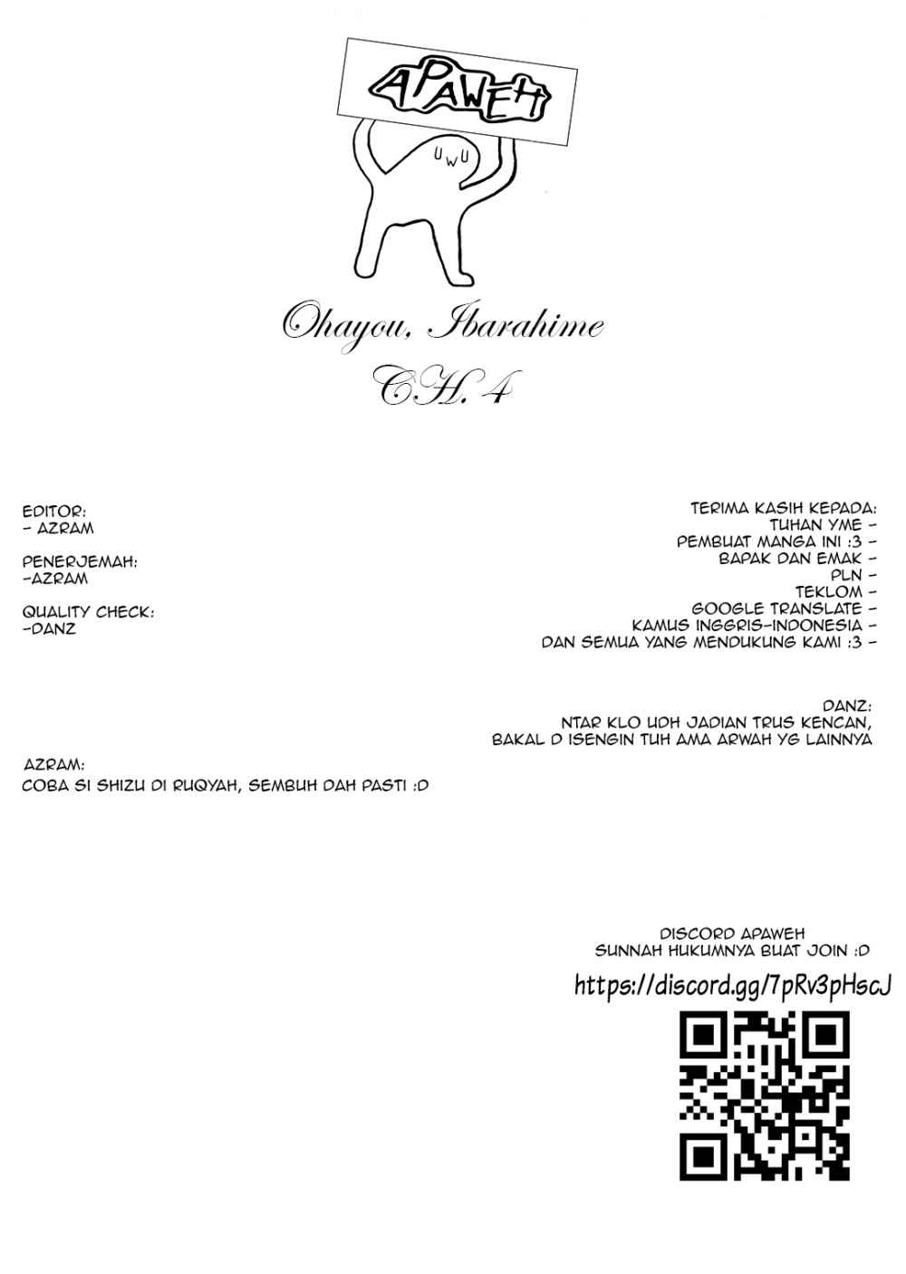 Ohayou Ibarahime Chapter 04 Bahasa Indonesia