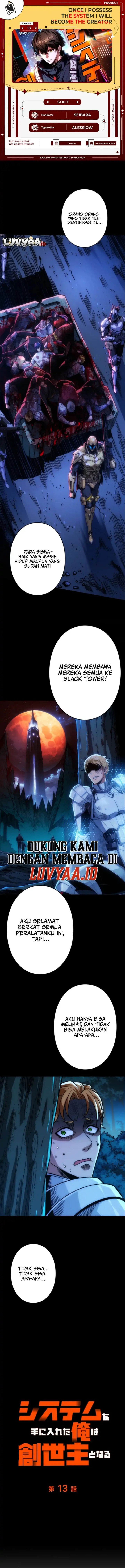 Once I Possess The System I Will Become The Creator Chapter 13 Bahasa Indonesia