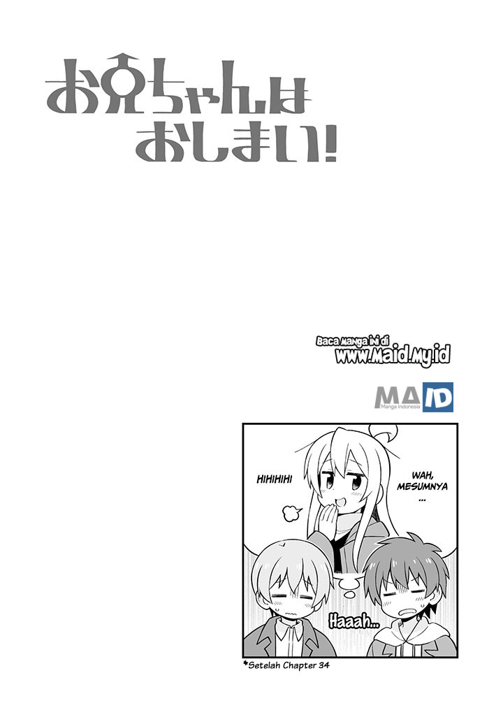 Onii-chan wa Oshimai Chapter 37.5 Bahasa Indonesia