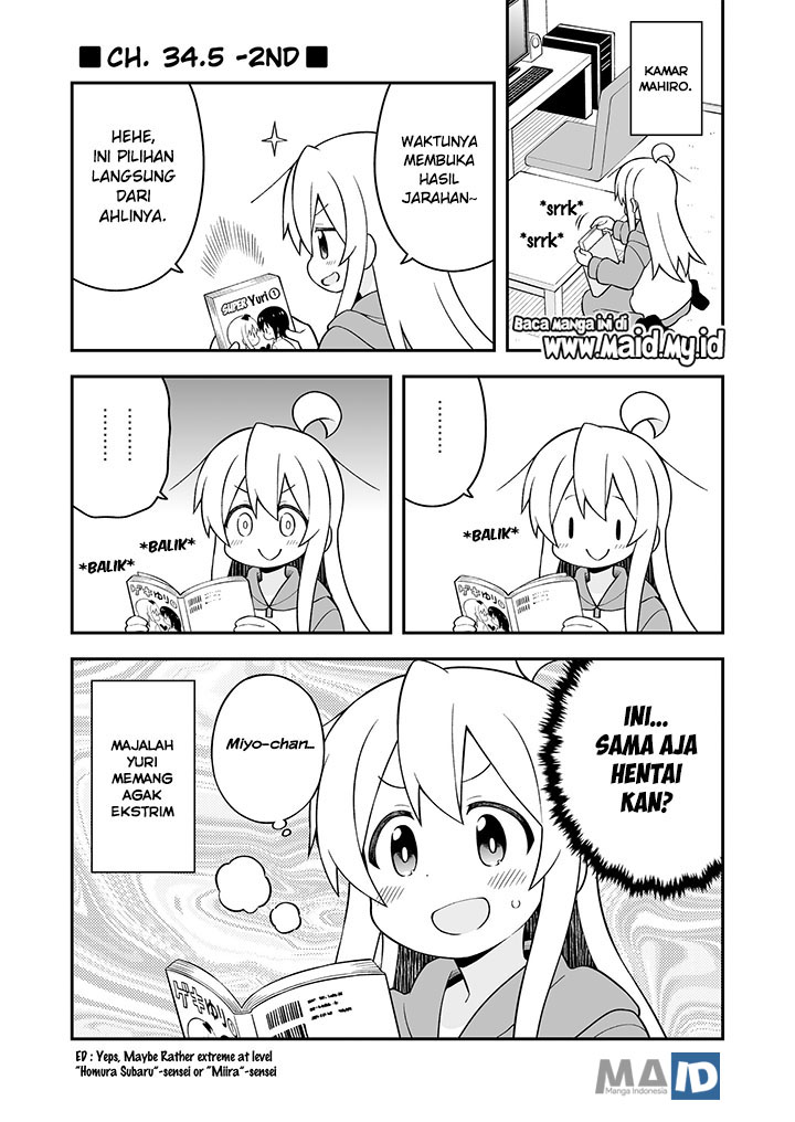 Onii-chan wa Oshimai Chapter 37.5 Bahasa Indonesia
