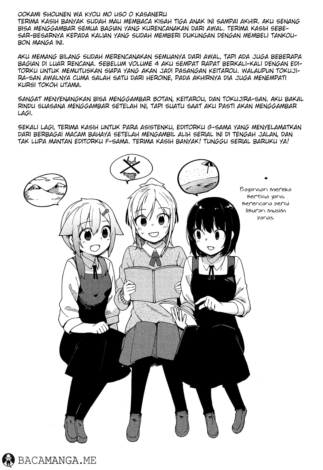 Ookami Shounen wa Kyou mo Uso wo Kasaneru Chapter 32 Bahasa Indonesia