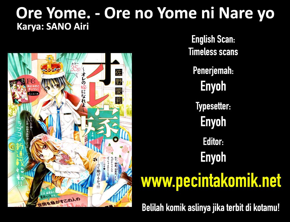 Ore Yome. – Ore no Yome ni Nare yo Chapter 03 Bahasa Indonesia