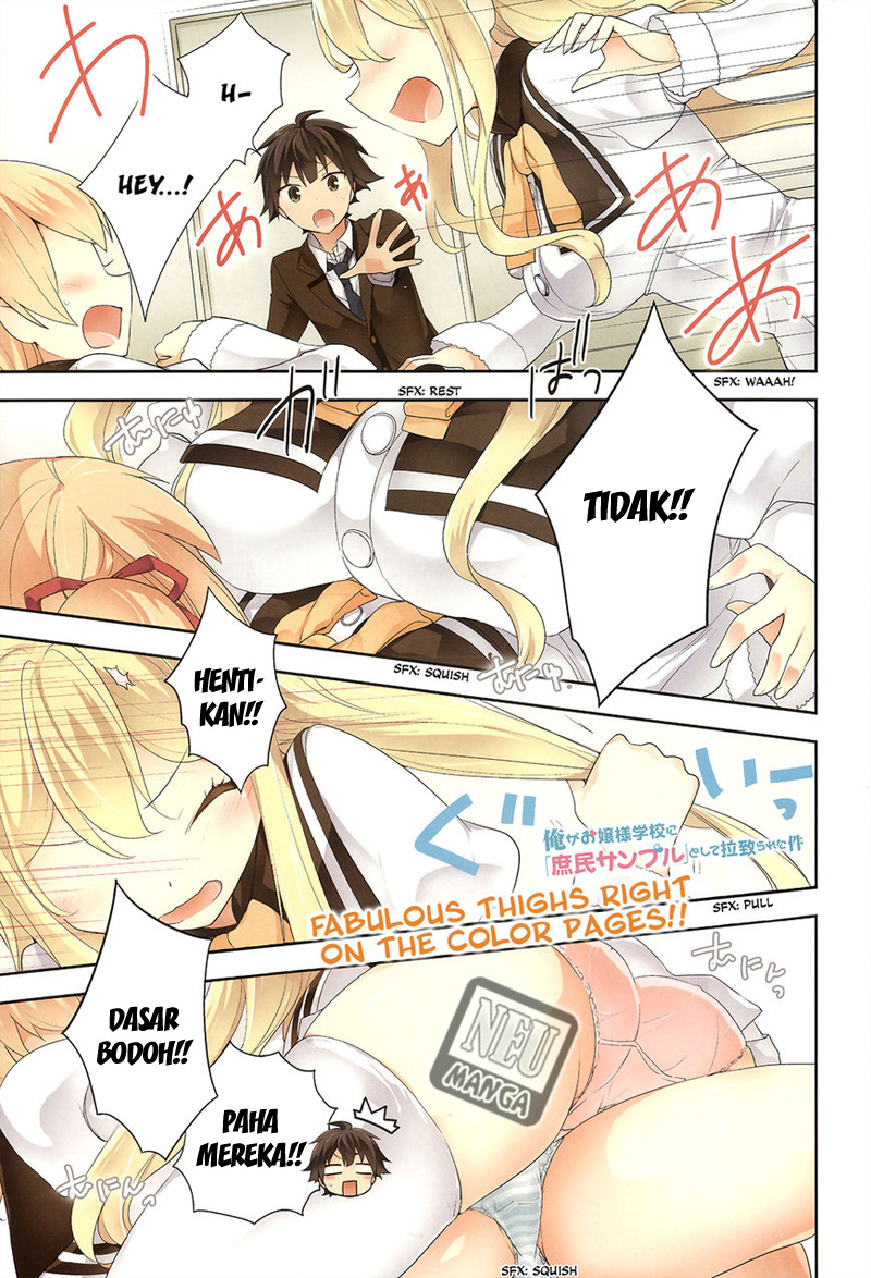 Ore ga Ojousama Gakkou ni “Shomin Sample” Toshite Rachirareta Ken Chapter 10 Bahasa Indonesia