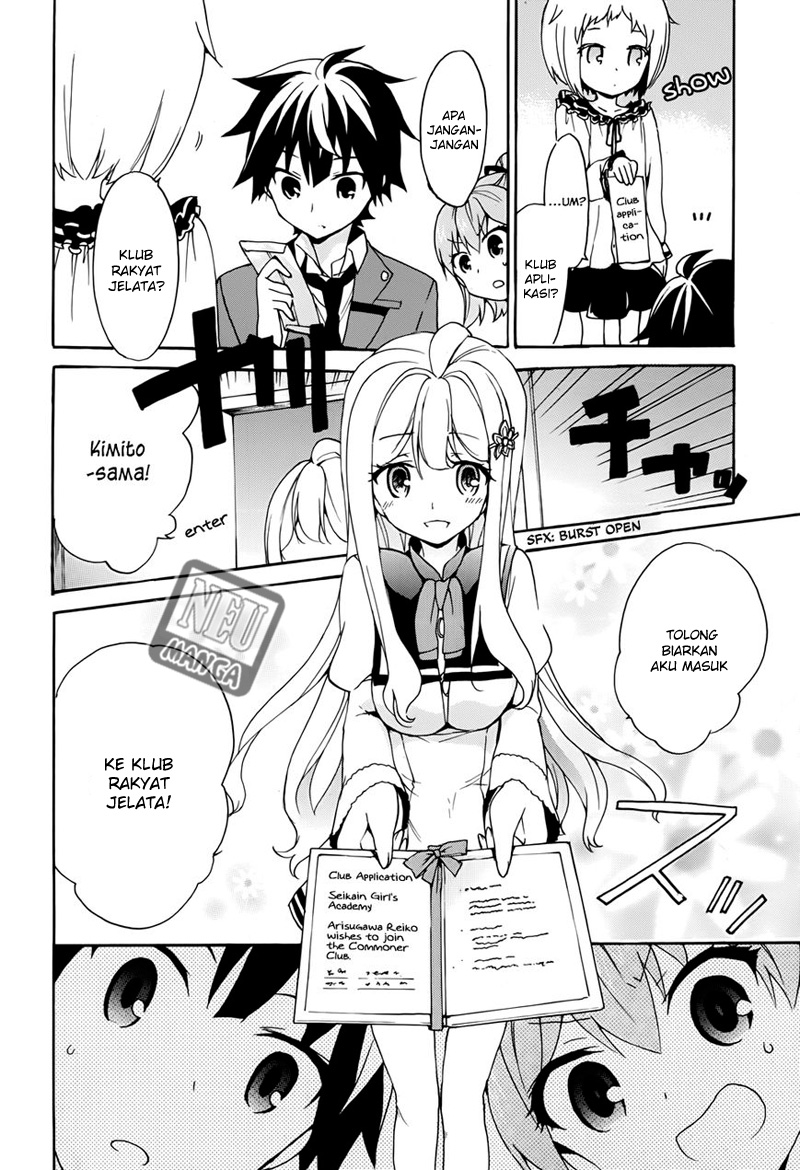 Ore ga Ojousama Gakkou ni “Shomin Sample” Toshite Rachirareta Ken Chapter 10 Bahasa Indonesia