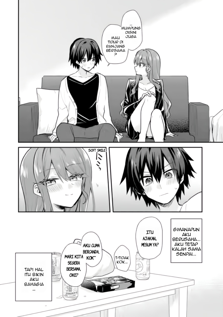 Osake to Senpai Kanojo to no Amaama Doukyo Lovecome wa Nijuusai ni Natte kara Chapter 02 Bahasa Indonesia