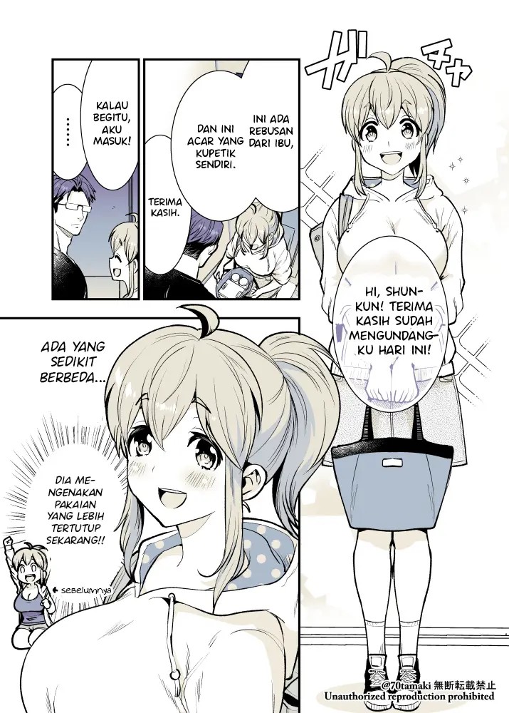 Osananajimi ga Hisabisa ni Saikai Shitara Otagai Kyonyuu ni Natteta chapter 14