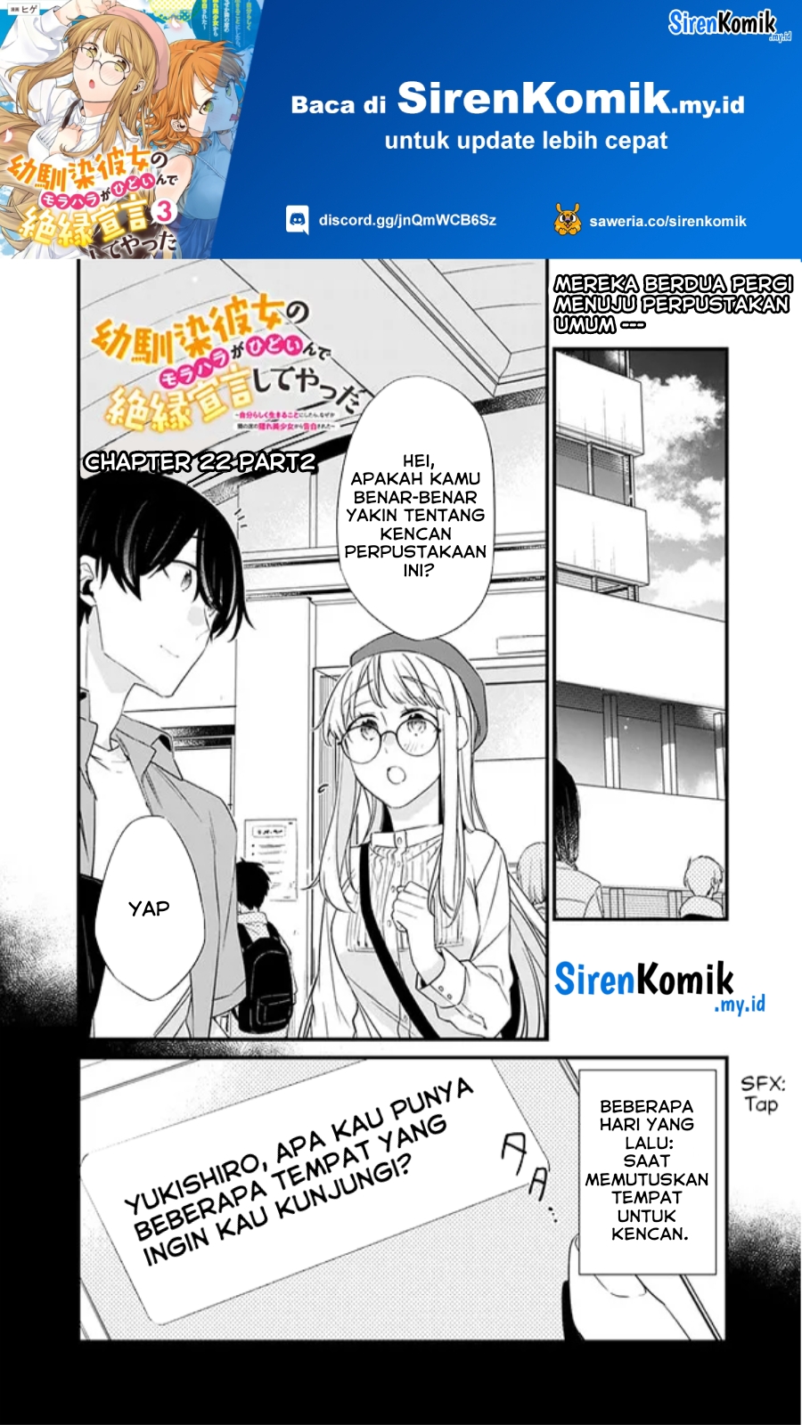 Osananajimi Kanojo no Morahara ga Hidoin de Zetsuen Sengen shite Yatta chapter 22