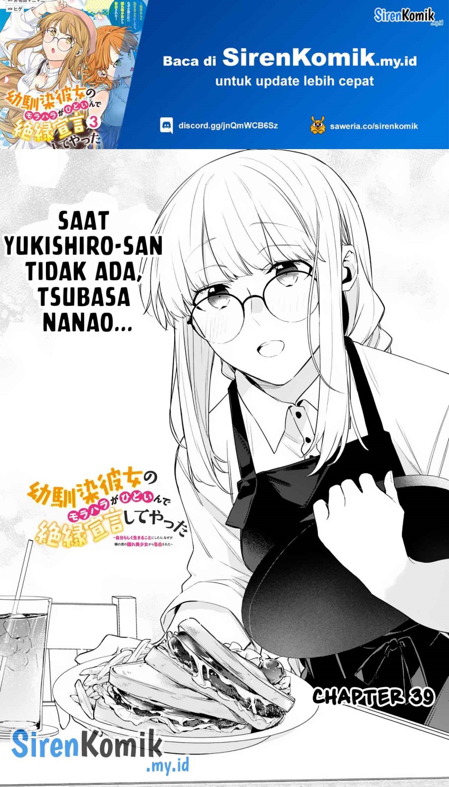Osananajimi Kanojo no Morahara ga Hidoin de Zetsuen Sengen shite Yatta Chapter 39 Bahasa Indonesia