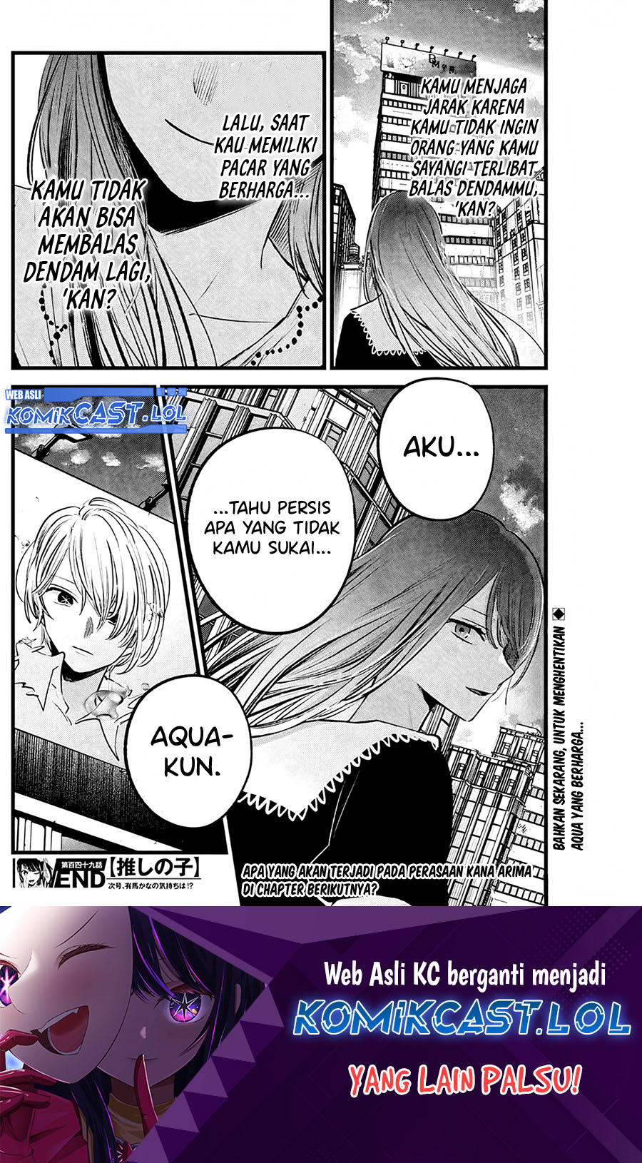 Oshi no Ko Chapter 149 Bahasa Indonesia