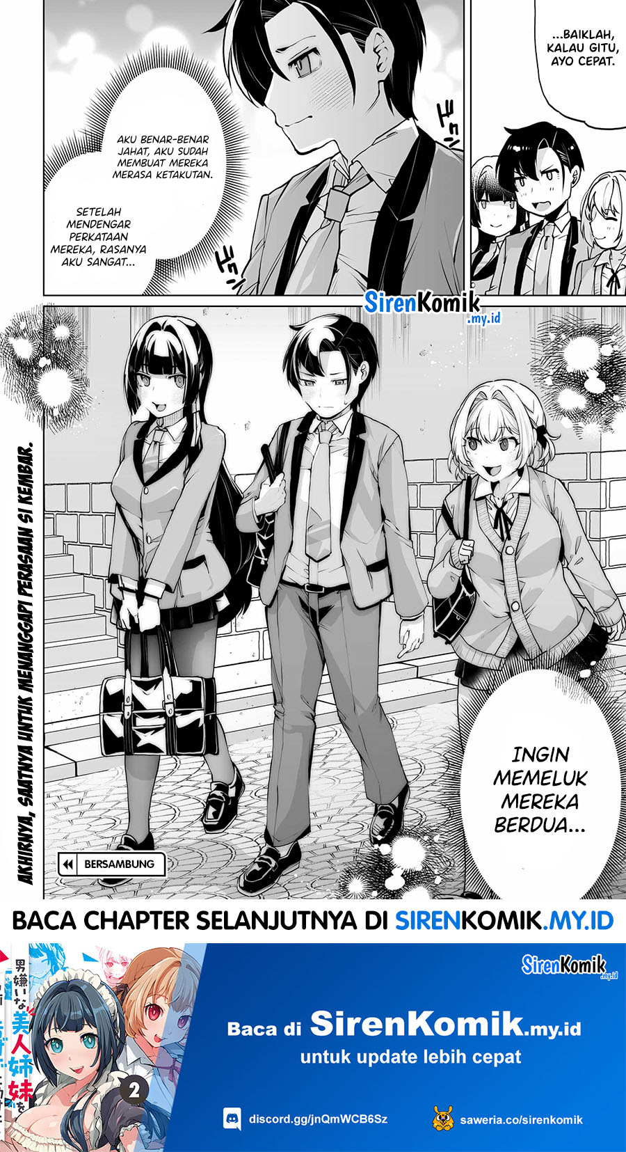 Otoko Girai na Bijin Shimai wo Namae mo Tsugezu ni Tasuketara Ittai Dounaru? Chapter 14 Bahasa Indonesia