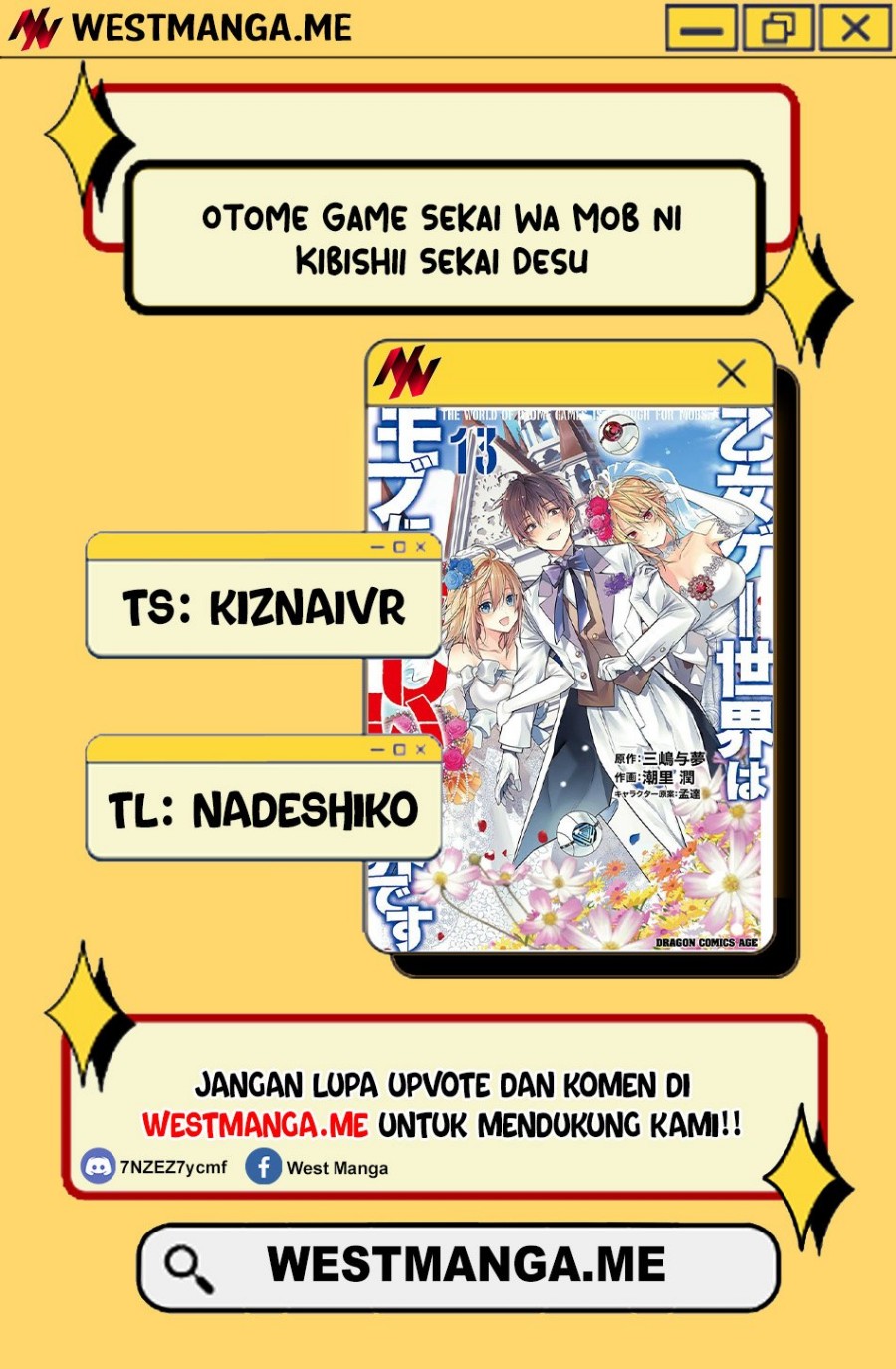Otome Game Sekai wa Mob ni Kibishii Sekai Desu Chapter 72 Bahasa Indonesia