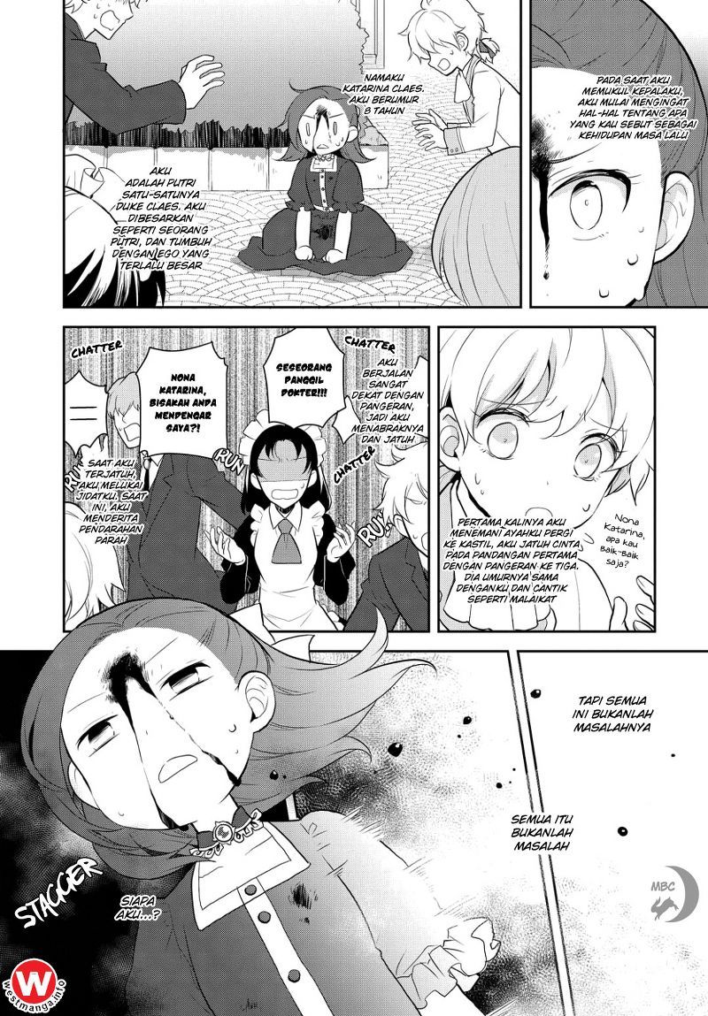 Otome Game no Hametsu Flag shika nai Akuyaku Reijou ni Tensei shite shimatta chapter 1