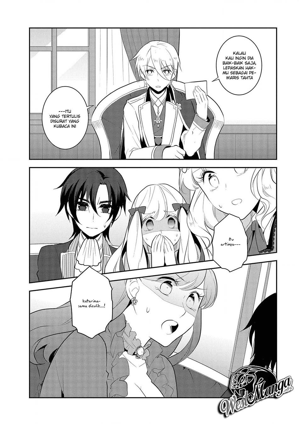 Otome Game no Hametsu Flag shika nai Akuyaku Reijou ni Tensei shite shimatta Chapter 29 Bahasa Indonesia