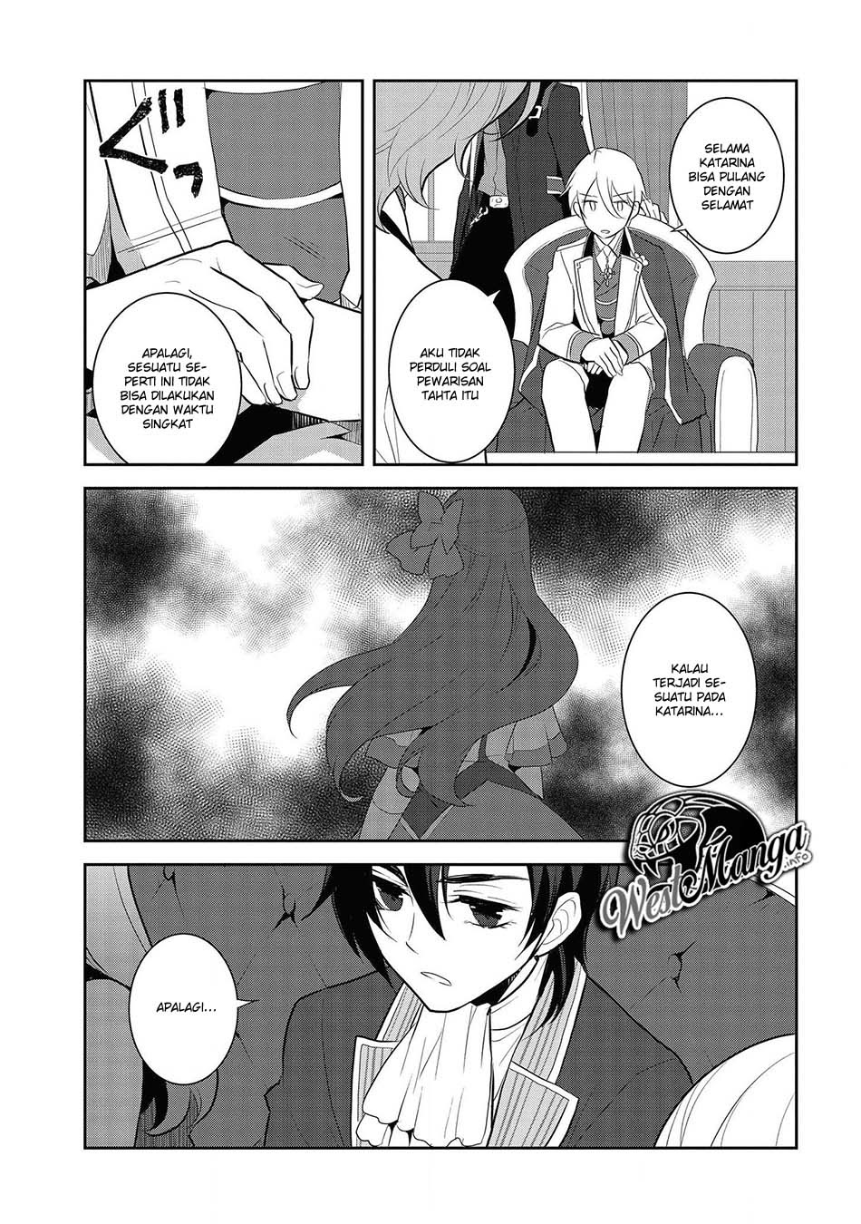 Otome Game no Hametsu Flag shika nai Akuyaku Reijou ni Tensei shite shimatta Chapter 29 Bahasa Indonesia