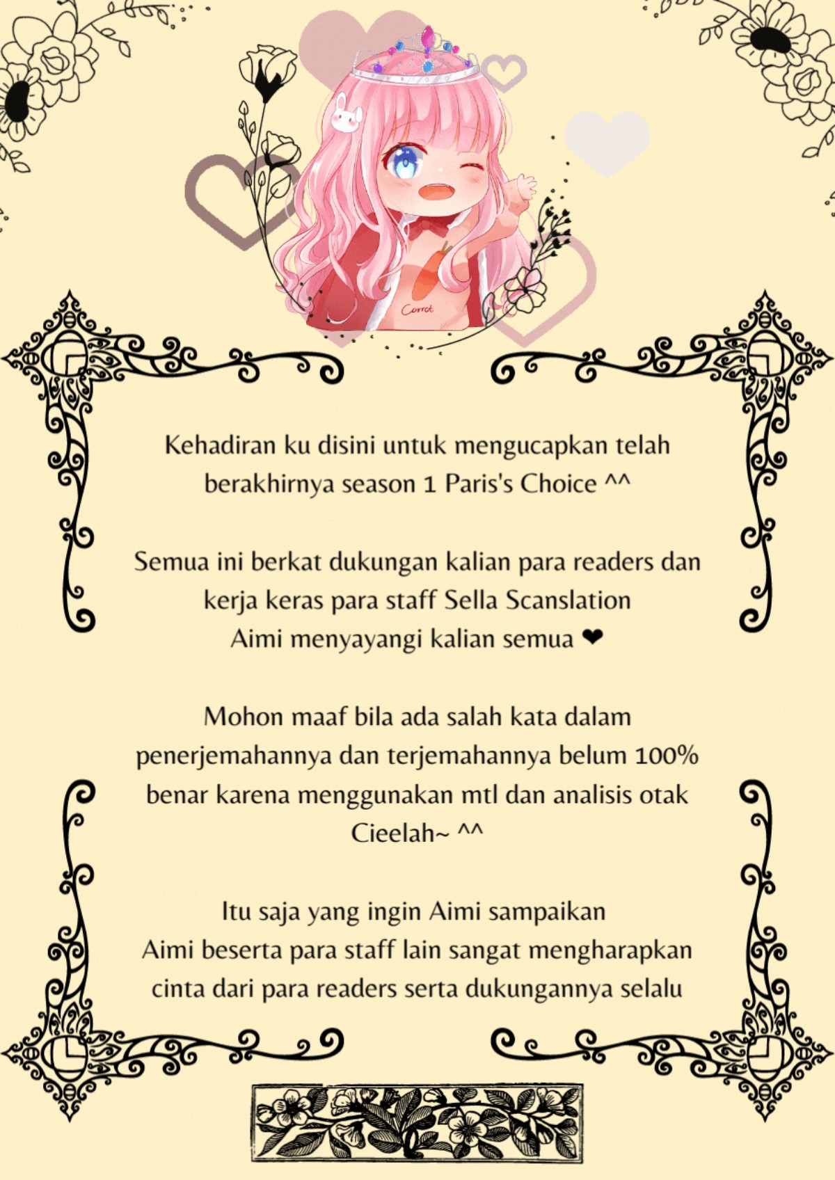 Paris’s Choice Chapter 29 Bahasa Indonesia