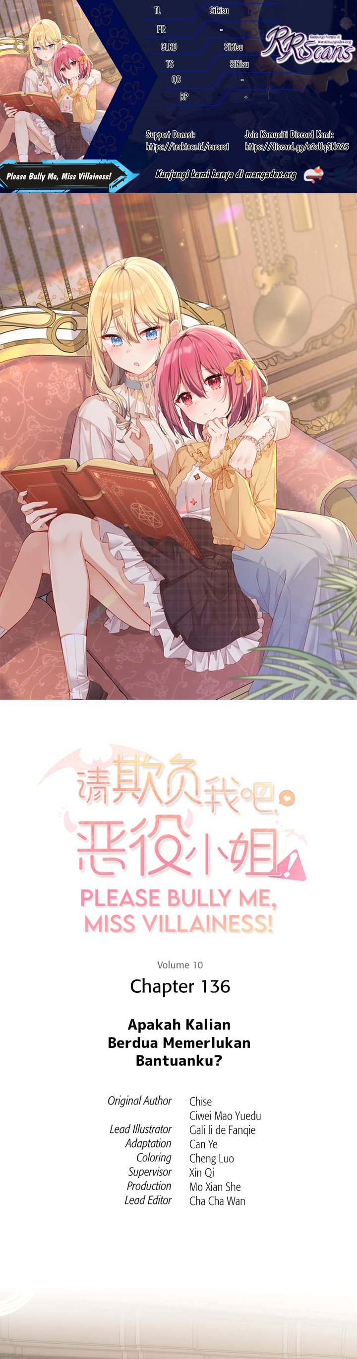 Please Bully Me, Miss Villainess! Chapter 136 Bahasa Indonesia