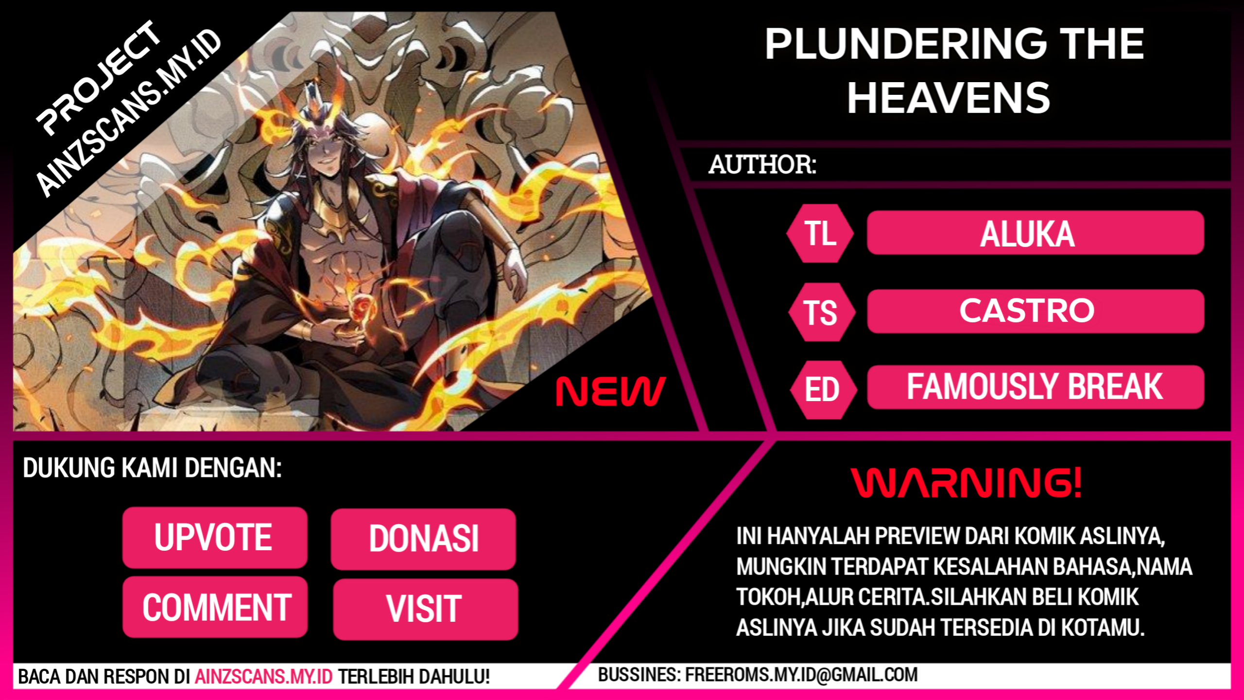 Plundering The Heavens Chapter 19 Bahasa Indonesia
