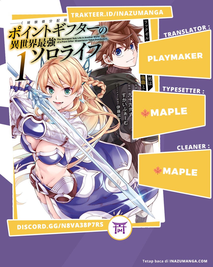 Point Gifter Keikenchi Bunpai Nouryokusha no Isekai Saikyou Solo Life Chapter 06 Bahasa Indonesia