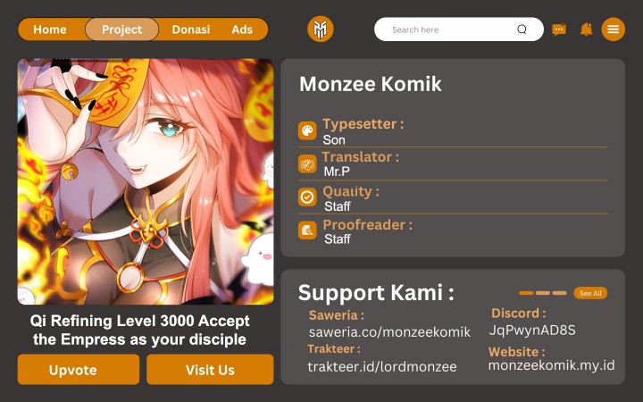 Qi Refining Level 3000 Accept the Empress as your disciple Chapter 09 Bahasa Indonesia