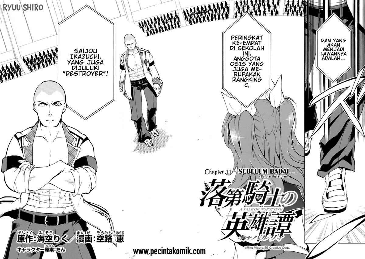 Rakudai Kishi no Cavalry Chapter 11 Bahasa Indonesia