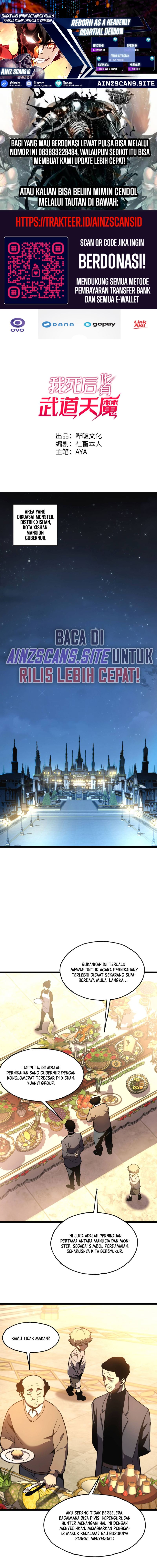Reborn as a Heavenly Martial Demon chapter 1
