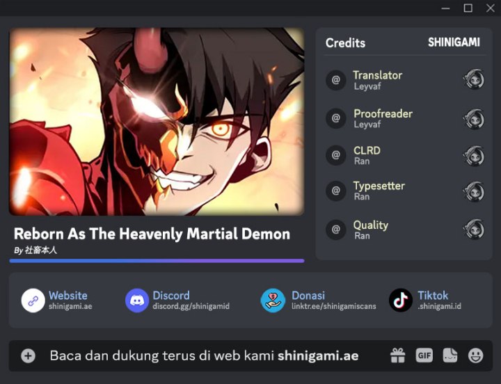 Reborn as a Heavenly Martial Demon chapter 20