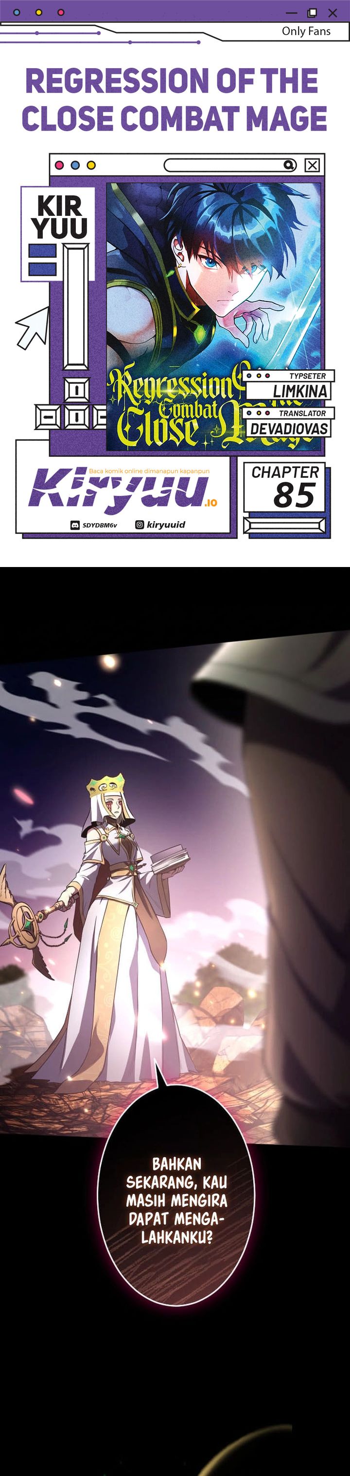 Regression of the Close Combat Mage Chapter 85 Bahasa Indonesia