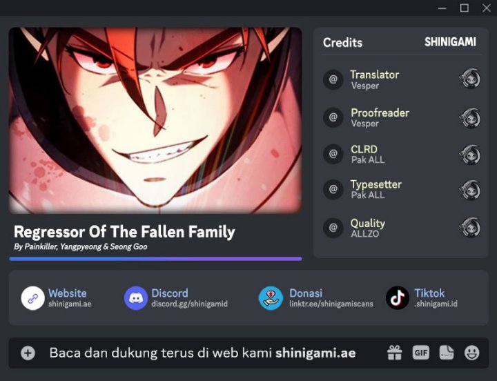 Regressor of the Fallen Family Chapter 108 Bahasa Indonesia