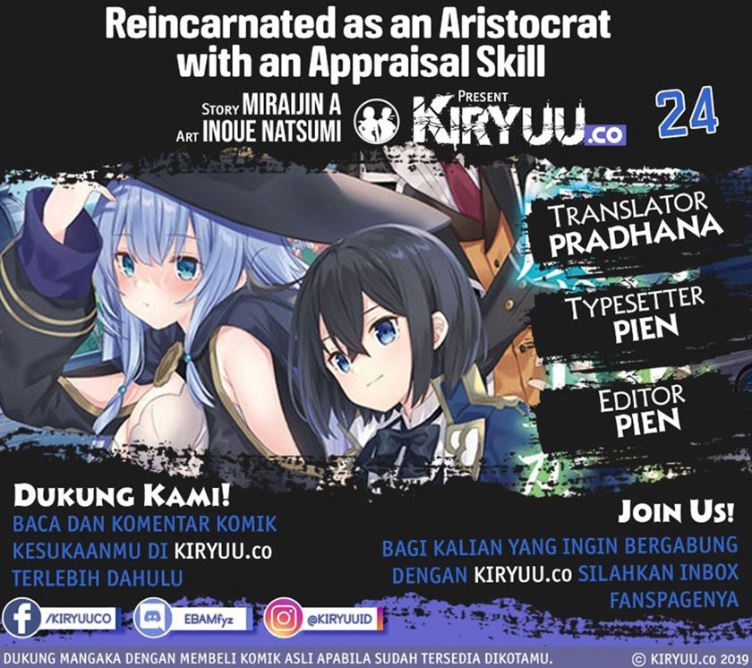 Reincarnated as an Aristocrat with an Appraisal Skill Chapter 24 Bahasa Indonesia