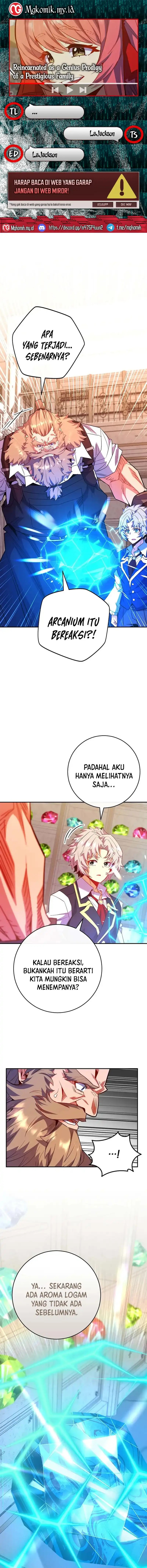 Reincarnated as a Genius Prodigy of a Prestigious Family Chapter 70 Bahasa Indonesia
