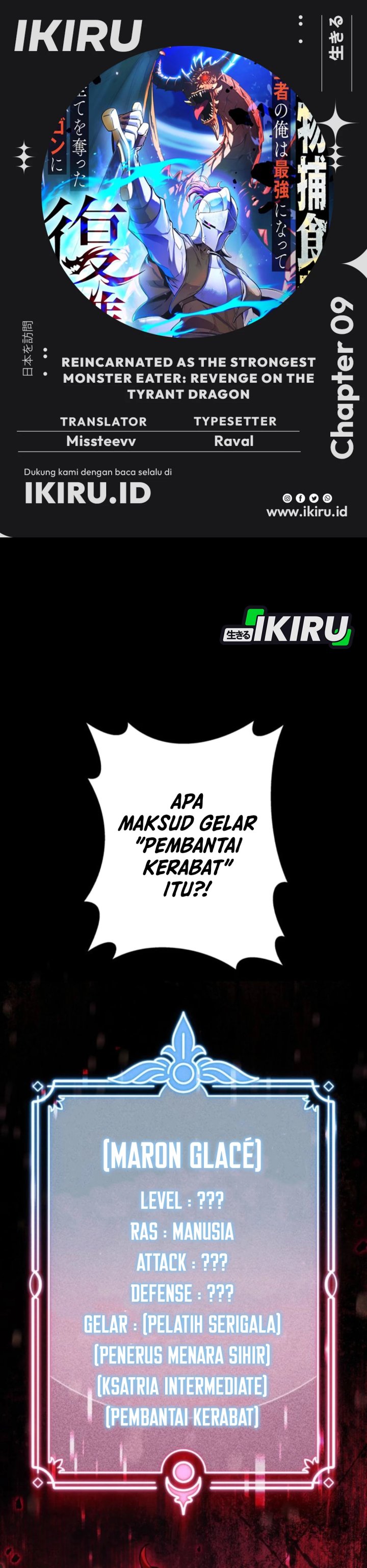 Reincarnated as the Strongest Monster Eater: Revenge on the Tyrant Dragon Chapter 09 Bahasa Indonesia