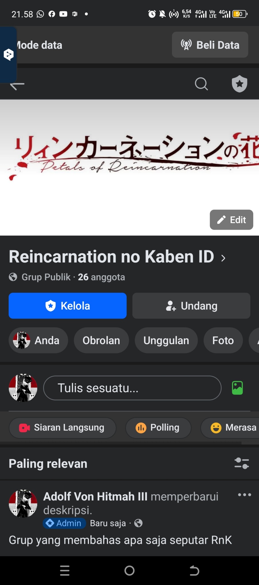 Reincarnation no Kaben Chapter 61 Bahasa Indonesia