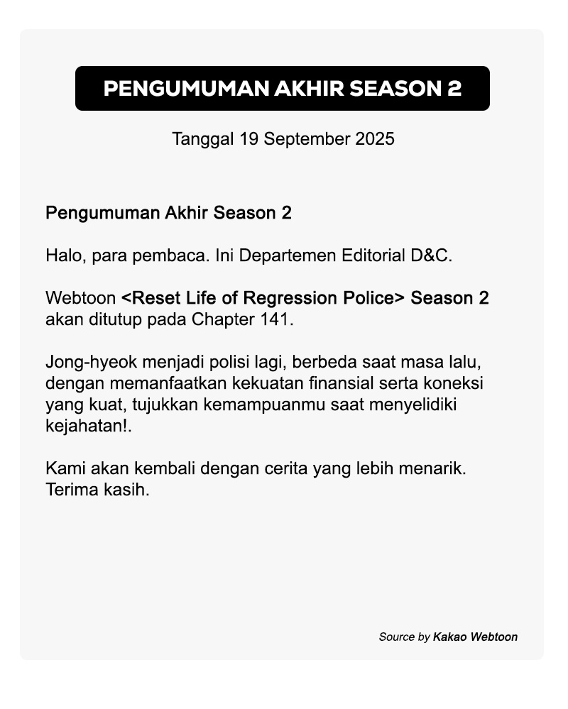 Reset Life of Regression Police chapter 141