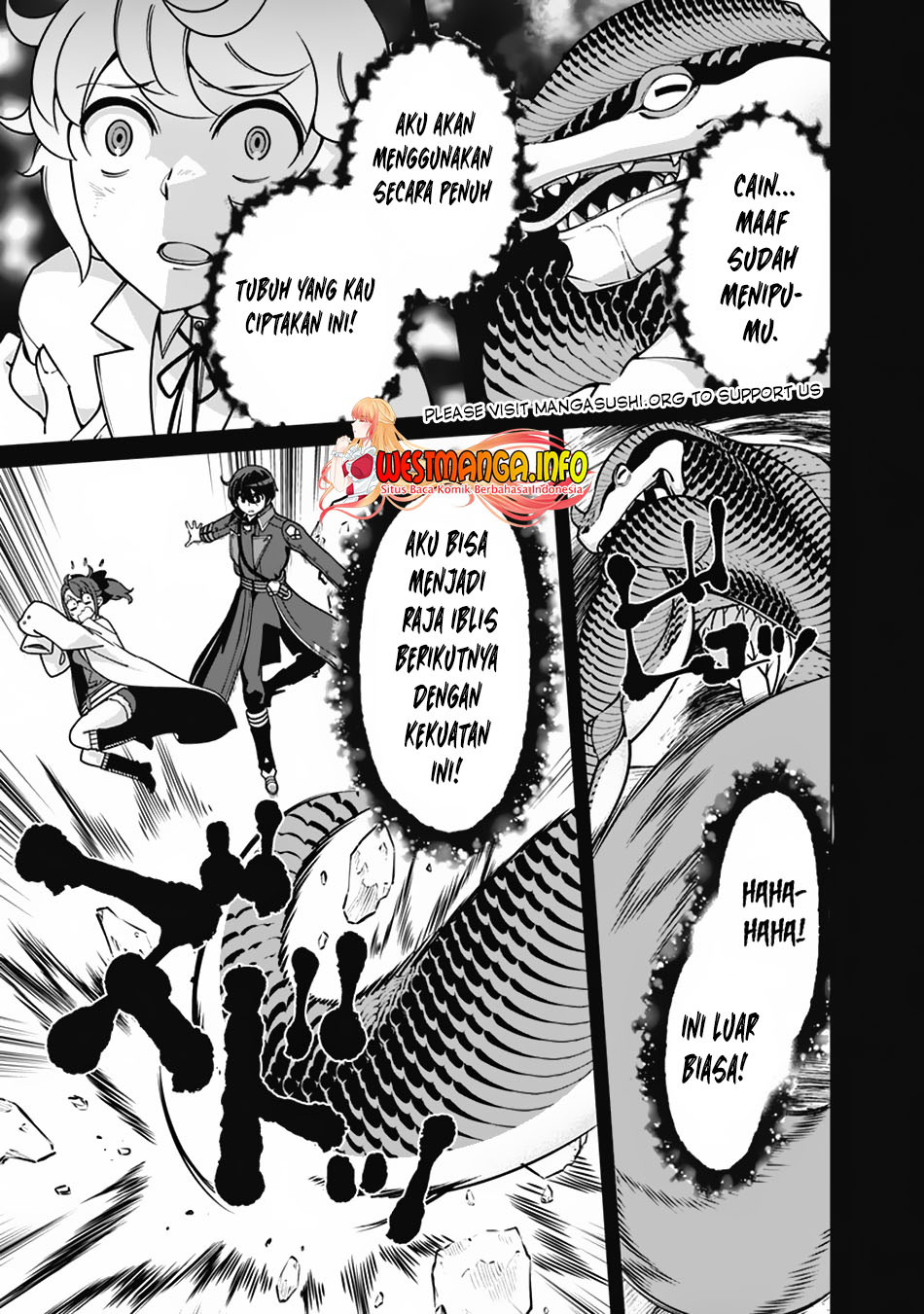 Rettou Me no Tensei Majutsushi Shiitage Rareta Moto Yuusha wa Mirai no Sekai o Yoyuu de Ikinuku Chapter 104 Bahasa Indonesia