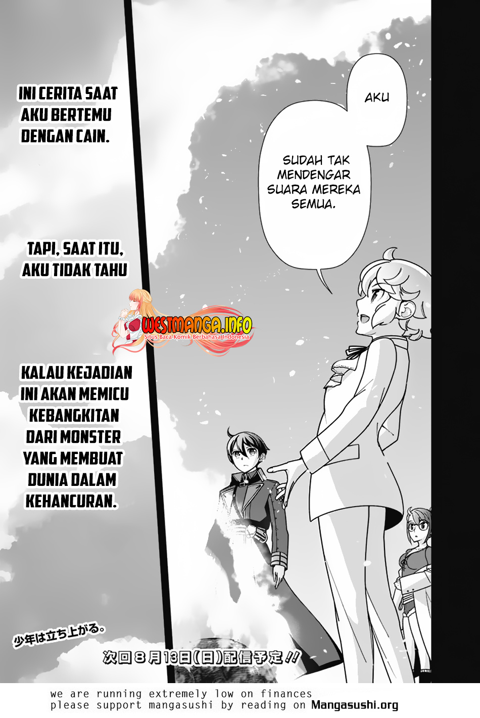 Rettou Me no Tensei Majutsushi Shiitage Rareta Moto Yuusha wa Mirai no Sekai o Yoyuu de Ikinuku Chapter 104 Bahasa Indonesia