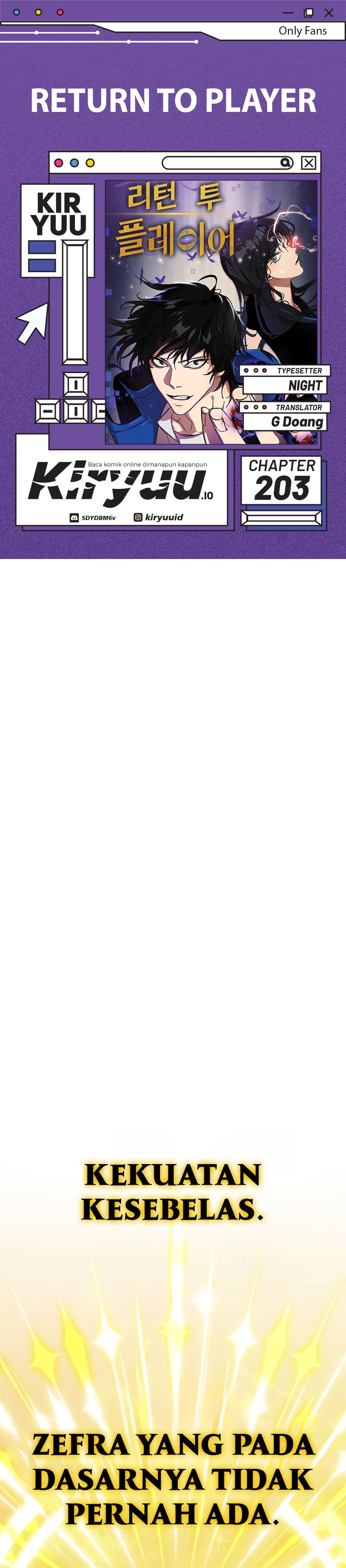 Return to Player Chapter 203 Bahasa Indonesia