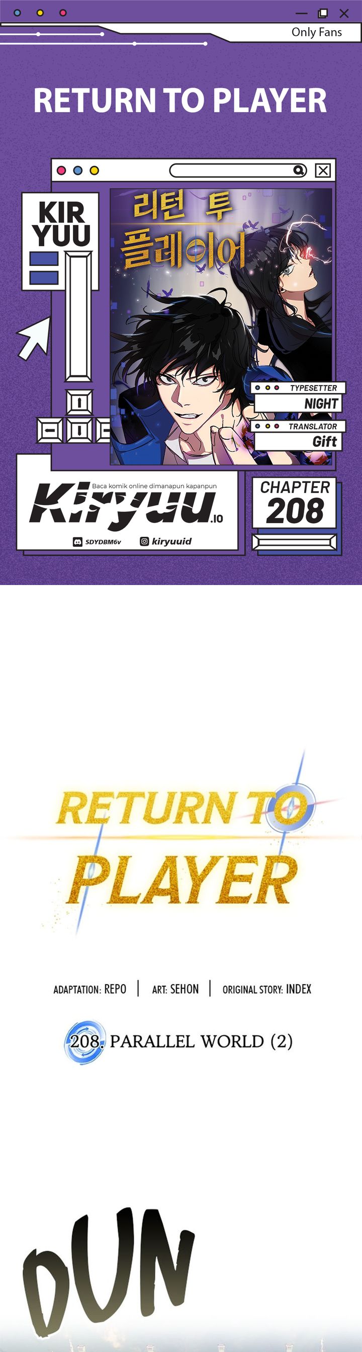 Return to Player Chapter 208 Bahasa Indonesia