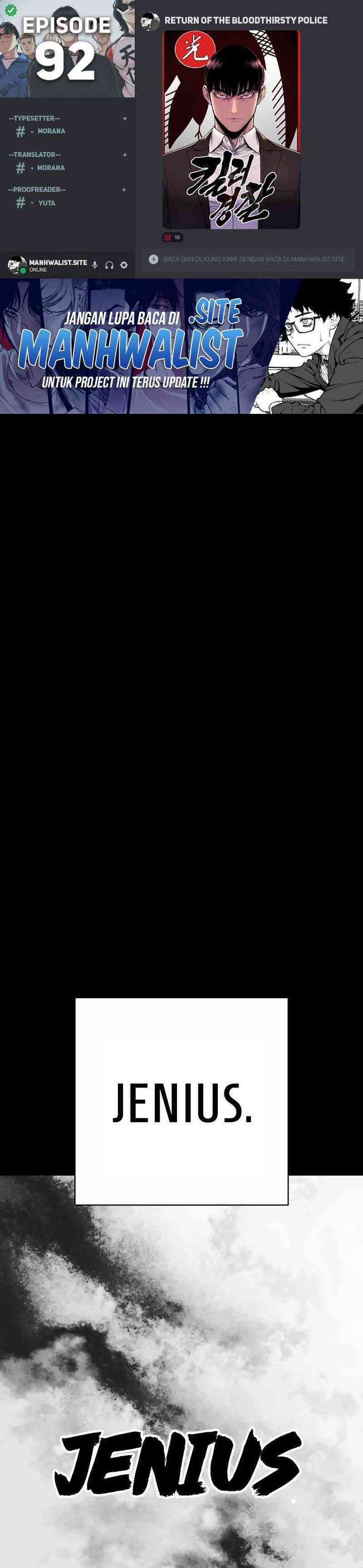 Return of the Bloodthirsty Police Chapter 92 Bahasa Indonesia