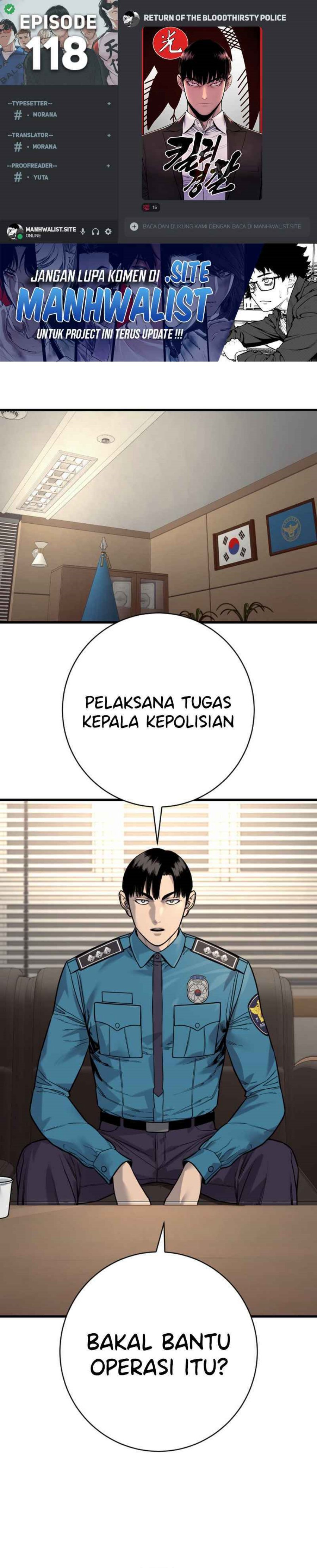 Return of the Bloodthirsty Police Chapter 118 Bahasa Indonesia