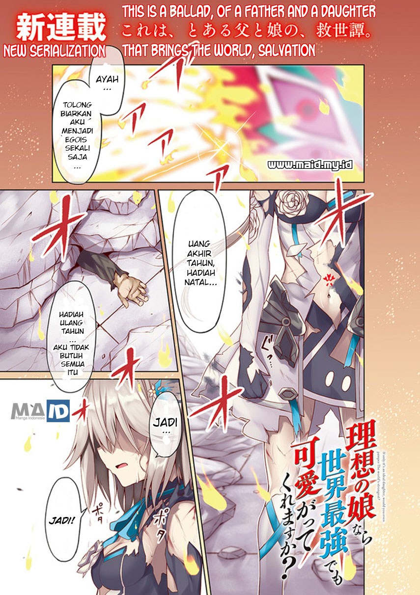 Risou no Musume Nara Sekai Saikyou Demo Kawaigatte Kuremasuka Chapter 01 Bahasa Indonesia