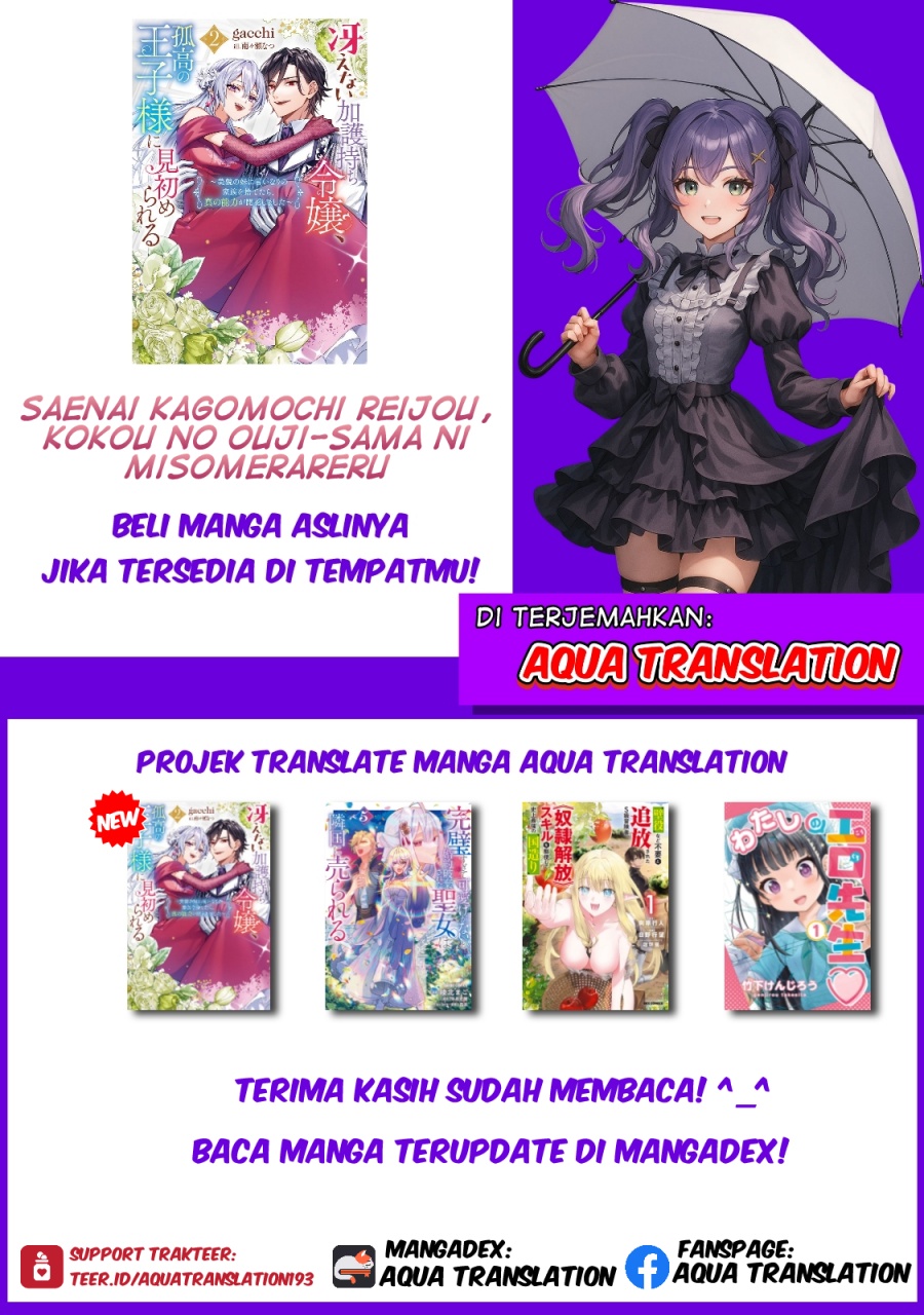 Saenai Kagomochi Reijou Kokou no Ouji-sama ni Misomerareru Chapter 02.2 Bahasa Indonesia