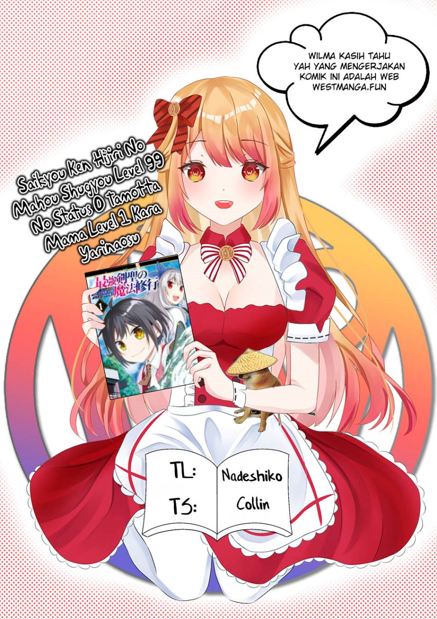 Saikyou Ken Hijiri No Mahou Shugyou: Level 99 No Status O Tamotta Mama Level 1 Kara Yarinaosu Chapter 11.1 Bahasa Indonesia